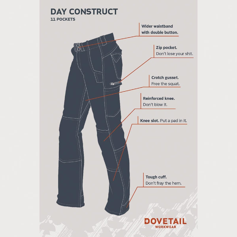 Dovetail Workwear Maven Slim, Slim Leg Fit, Cargo Pants for