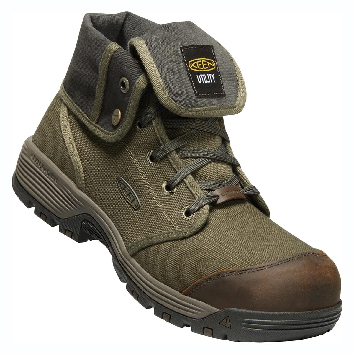 KEEN Utility Roswell Mid Carbon Fiber Toe Boots 15 Medium Military Olive/Black Olive