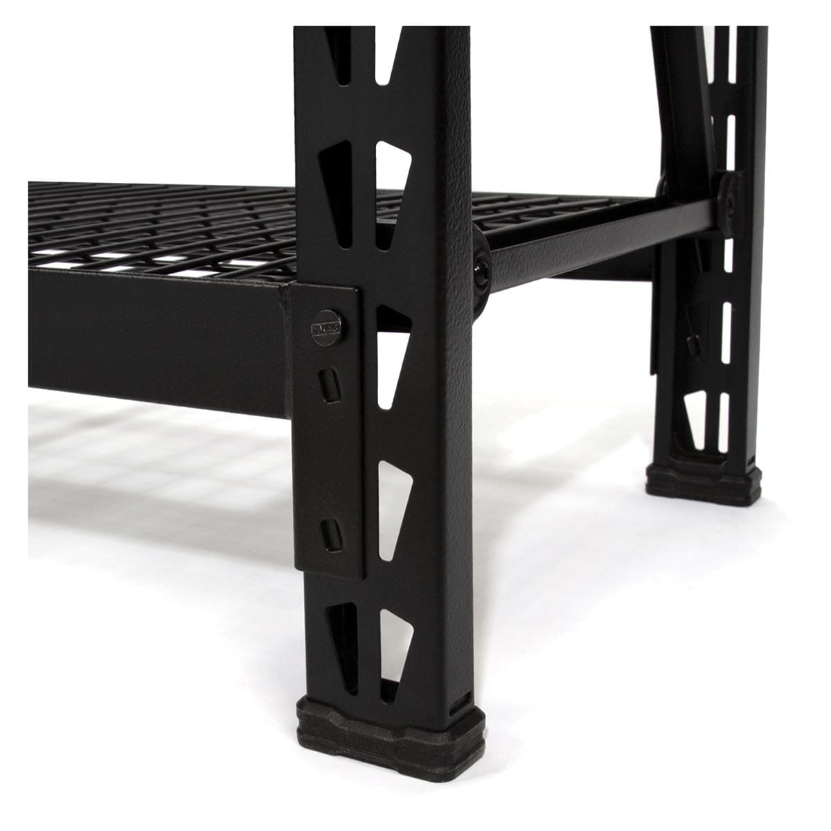 Black DEWALT 4-Foot Tall Black Frame 3 Shelf Steel Wire Deck Industrial Storage Rack