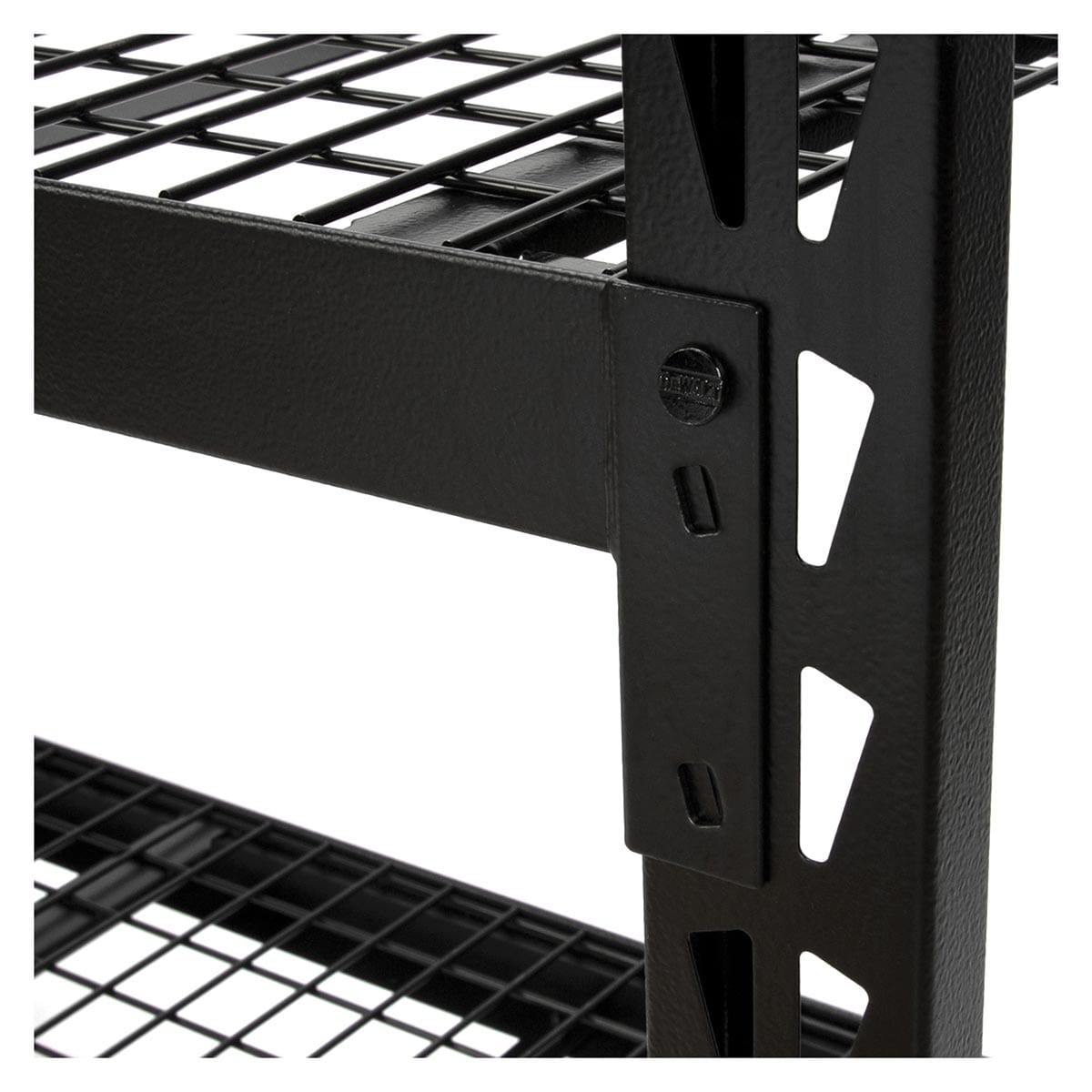 DEWALT 4-Foot Tall Black Frame 3 Shelf Steel Wire Deck Industrial Storage Rack