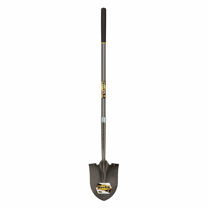 MavRik Round Point 14" Extended Socket Shovel with Fiberglass Handle