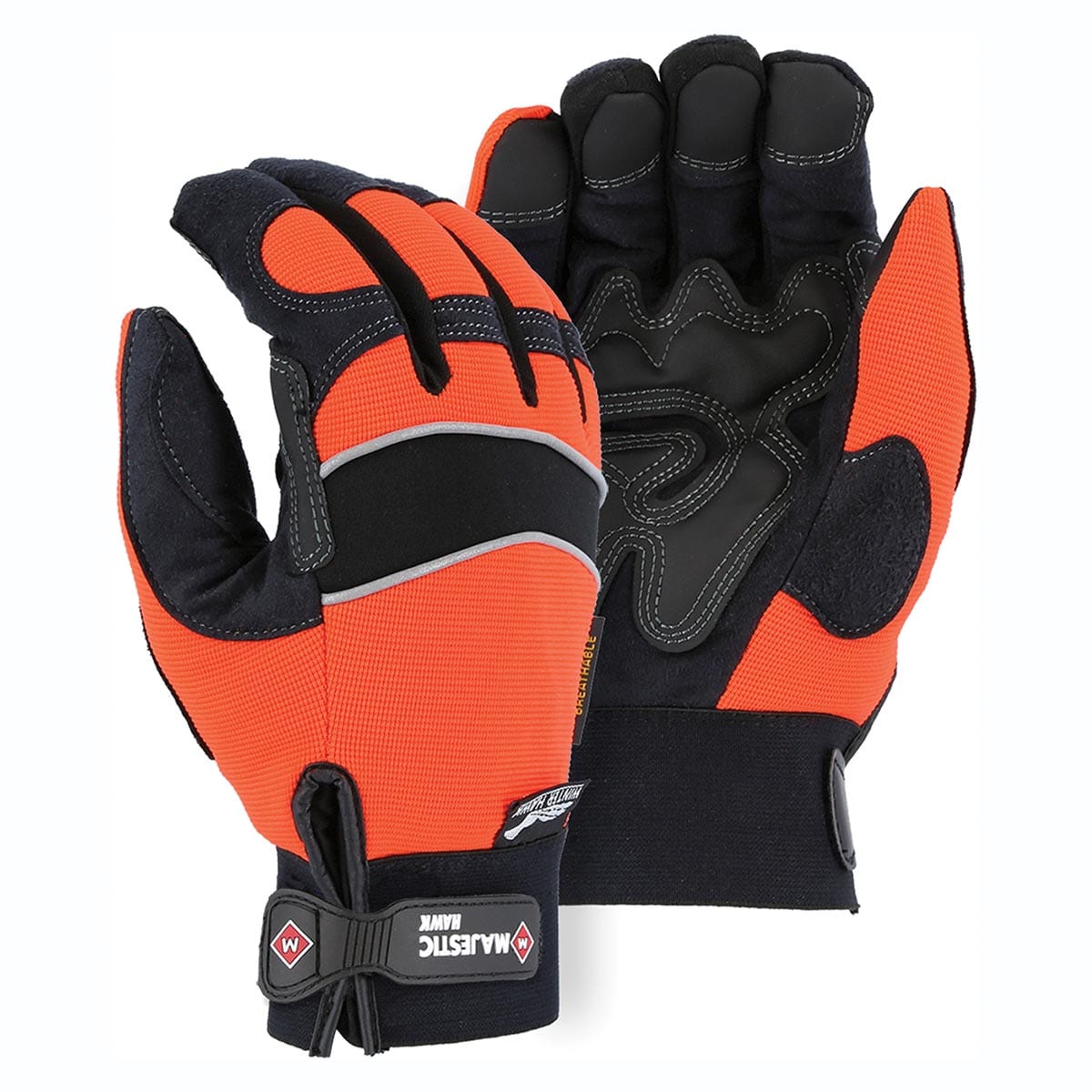 Majestic Winter Lined Armor Skin Enhanced Visibility Knit Back Mechanics Glove 12 pr