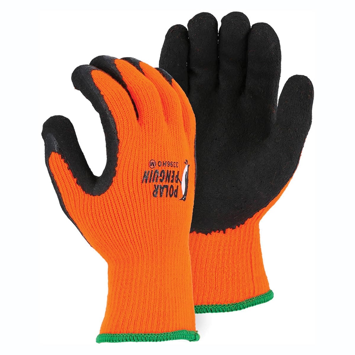 Majestic Emperor Penguin Winter Lined Nitrile Dipped Glove: 15