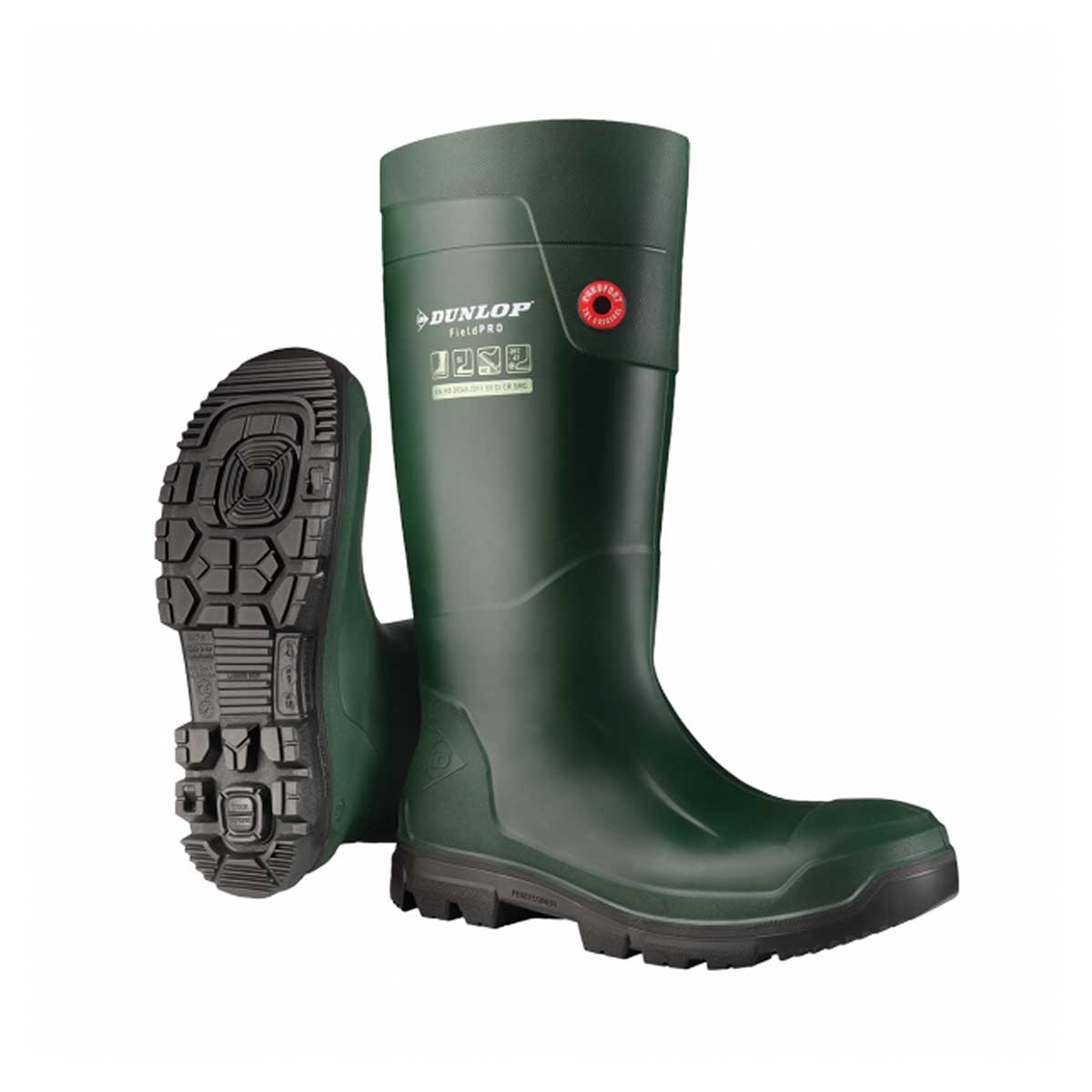 Green Dunlop Purofort FieldPro Full Safety Boots