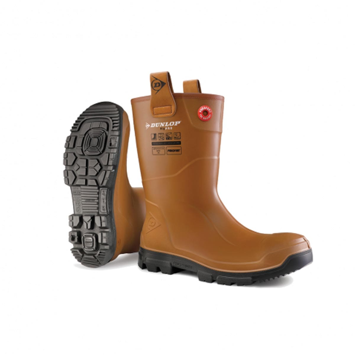 Brown Dunlop Purofort RigPro Full Safety Boots