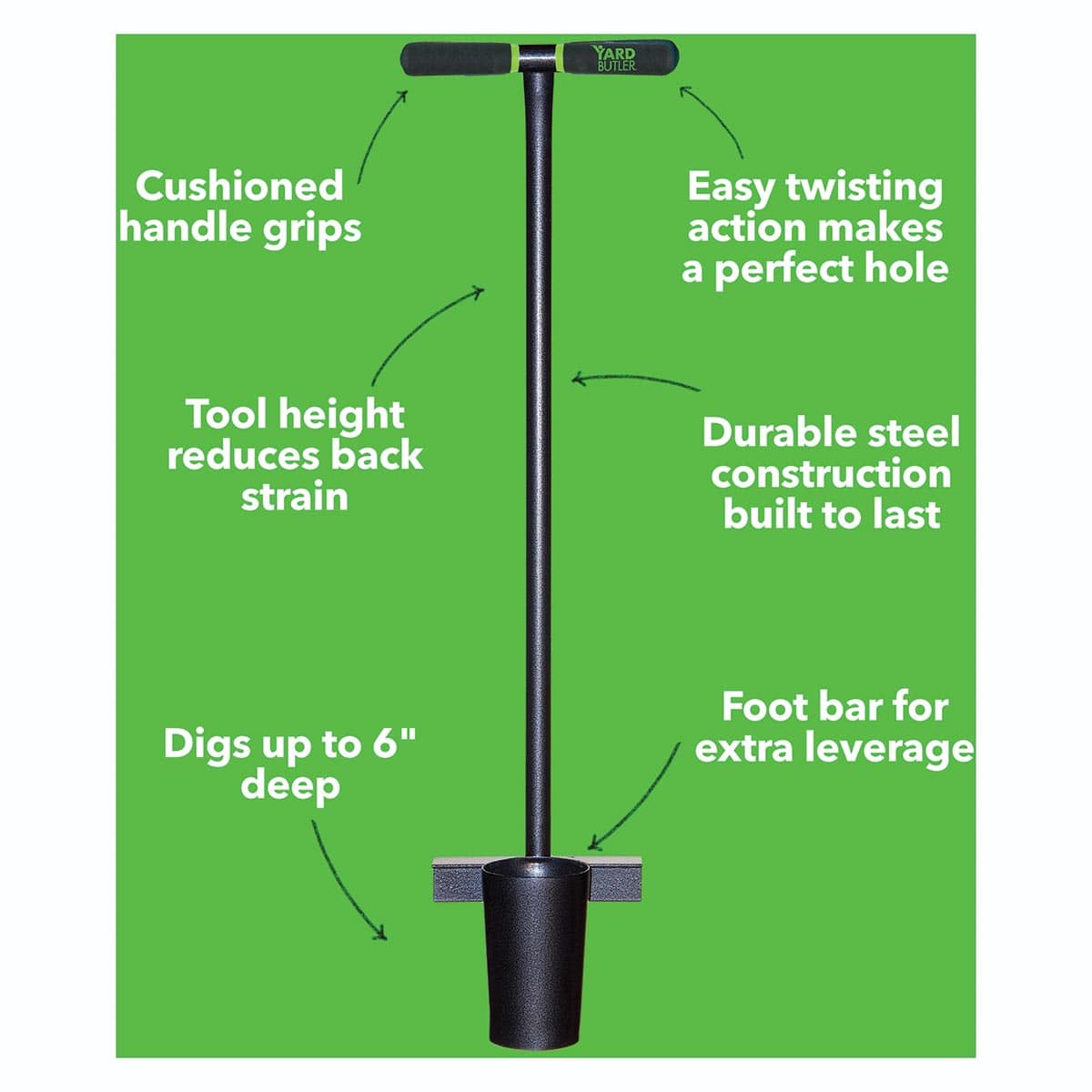 Yard Butler Long Handle Bulb & Garden Planter