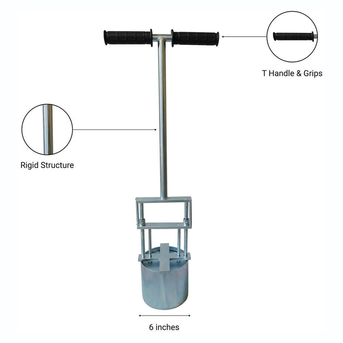 Underhill 6" Round Soil Plunger/Soil Sampler