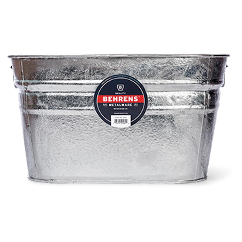 Behrens Square Hot Dipped Steel Tub, 15 gal