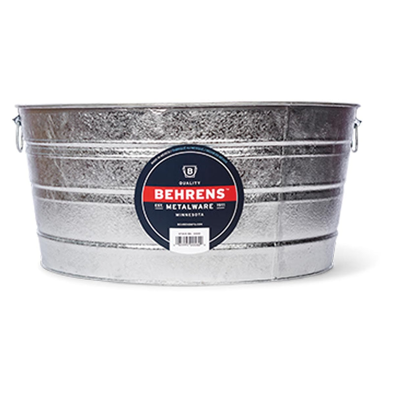 Behrens Round Hot Dipped Steel Tub, 17 gal