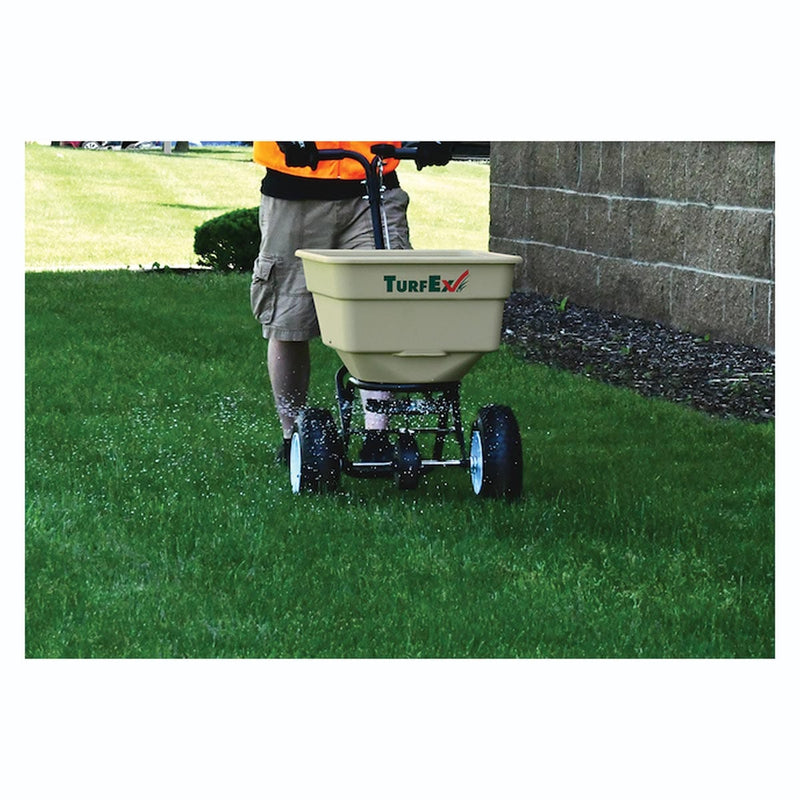 TurfEx TS-70 100lb Walk Behind Spreader, Stainless Steel Frame