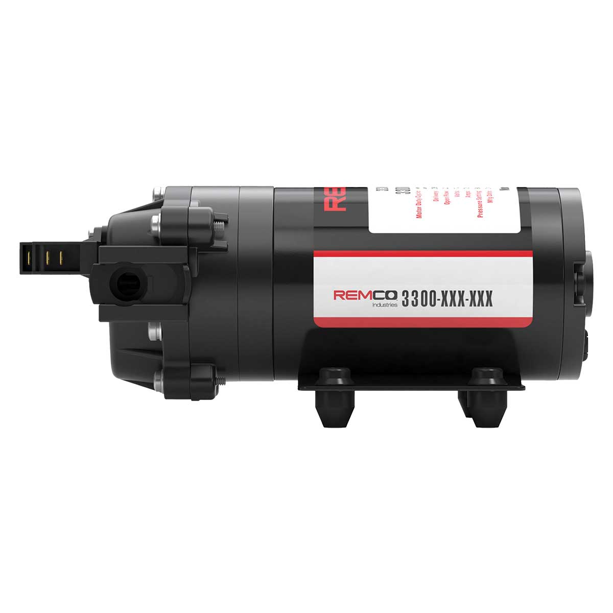 Remco Pump 3300 Series 2.2GPM, 60 PSI, Demand, 12V, 2-Pin Connector