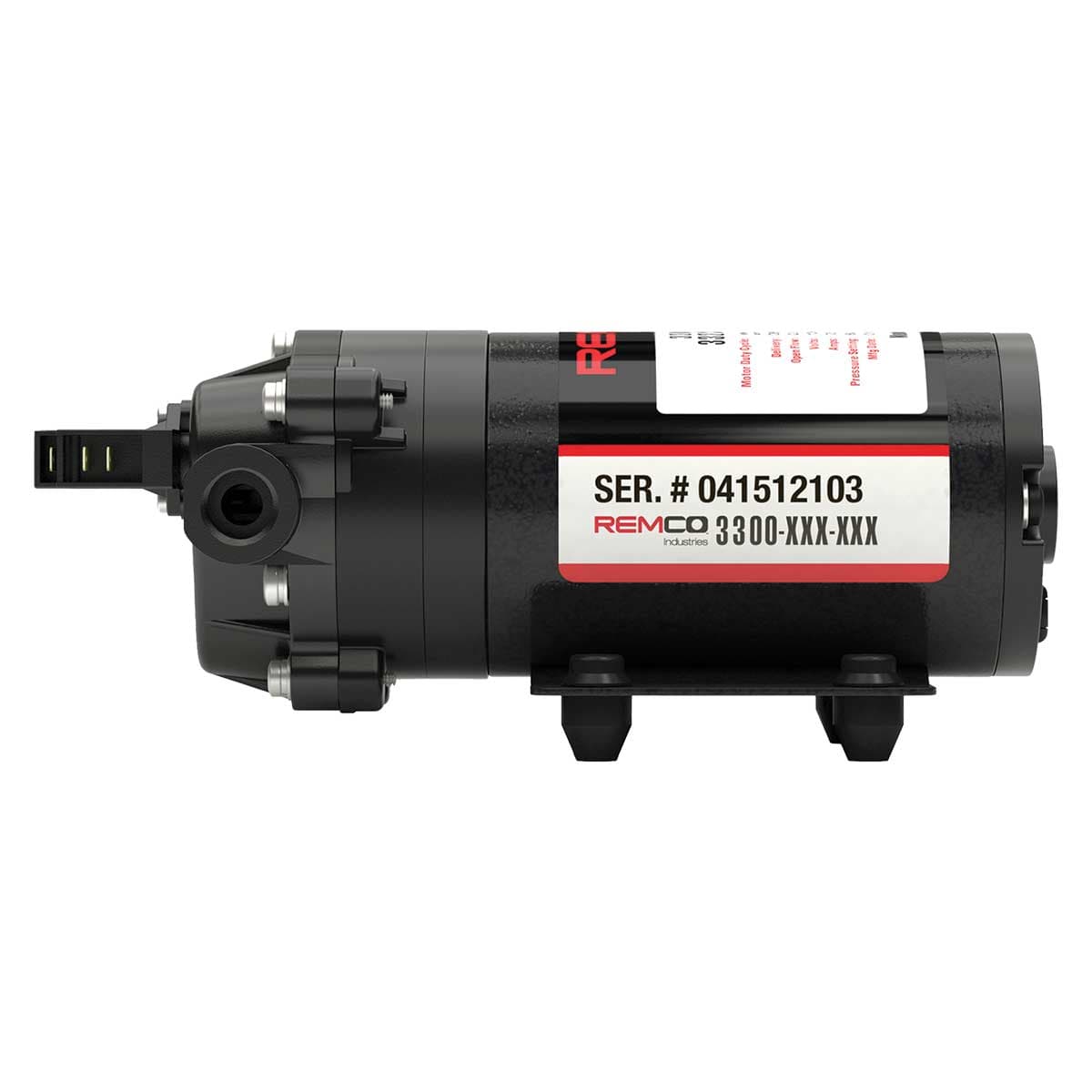 Remco Pump 3300 Series 2.2GPM, 60 PSI, Demand, 12V, 2-Pin Connector