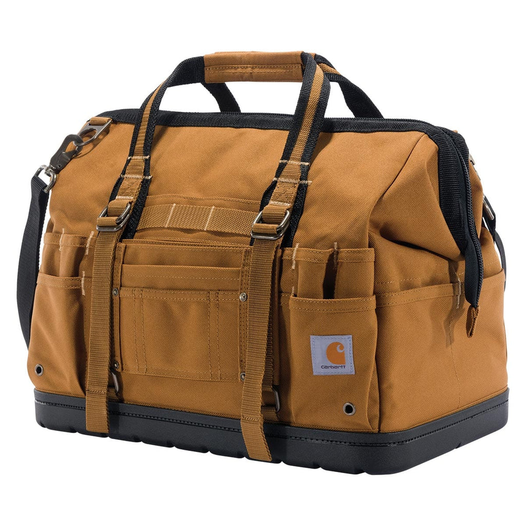 Brown Carhartt 18-inch Molded Base Heavyweight Tool Bag