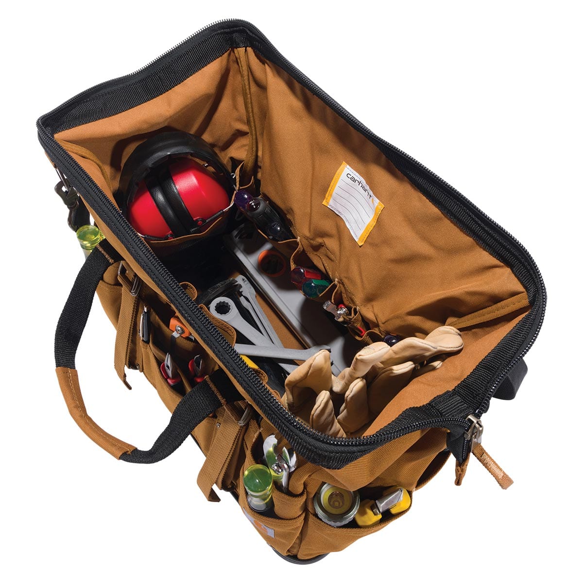 Brown Carhartt 18-inch Molded Base Heavyweight Tool Bag