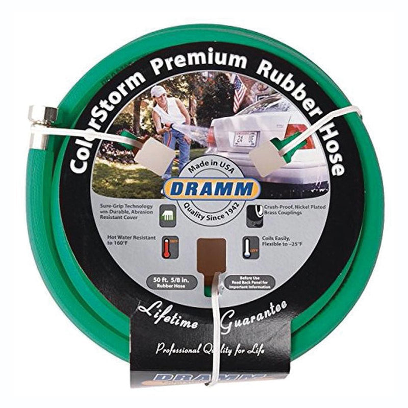 Dramm ColorStorm™ Green Reinforced Water Hose, 50'L x 5/8" dia.