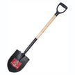 Bully Tools 14-Gauge Round Point Shovel with Wood Handle & D-Grip