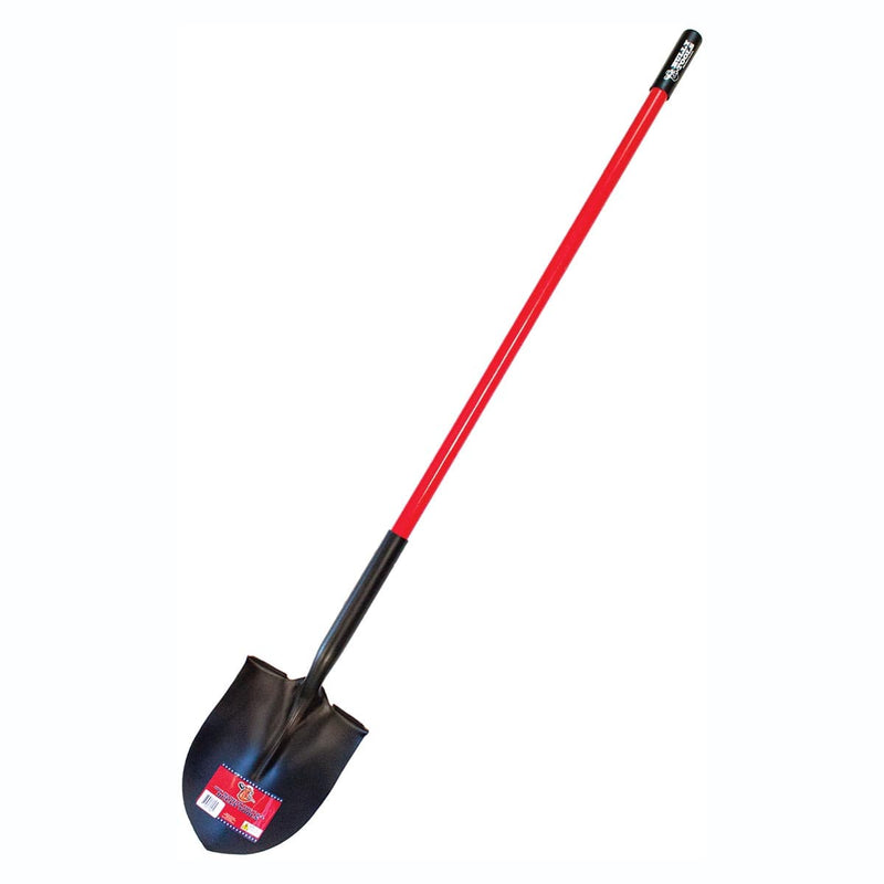 Bully Tools 14-Gauge Round Point Shovel with Fiberglass Handle