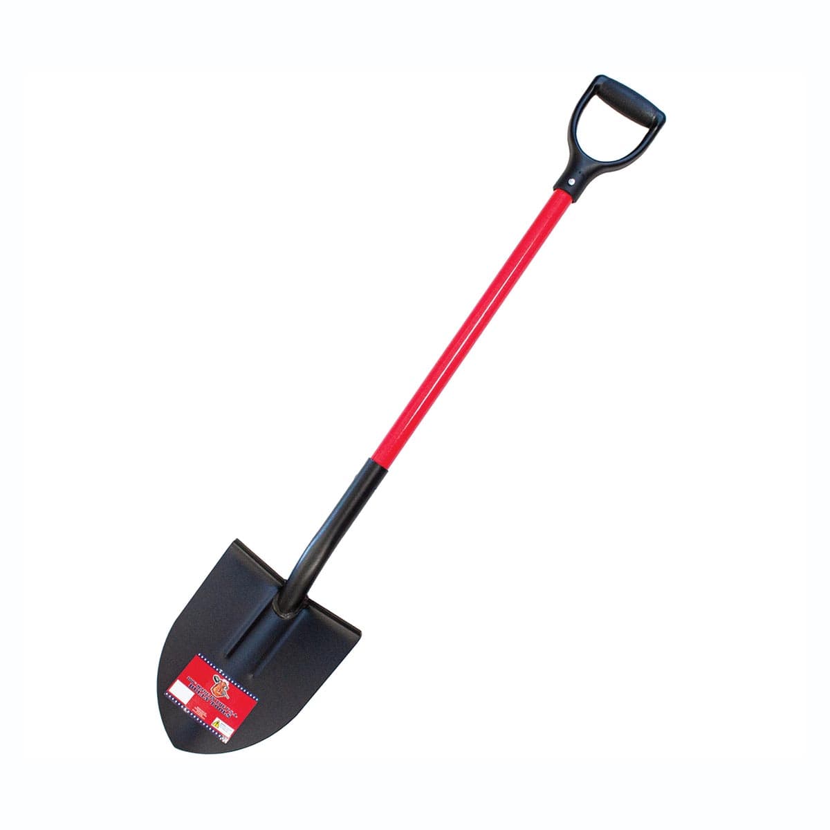 Bully Tools 12-Gauge Round Point Shovel with Fiberglass Handle & D-Grip