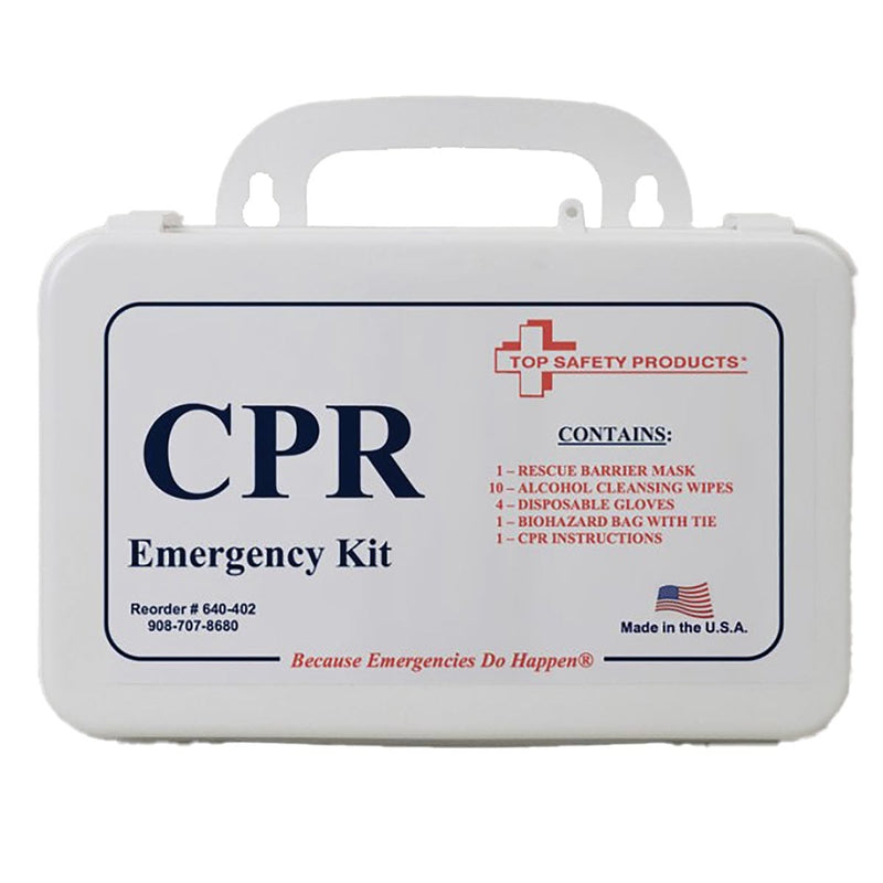 Top Safety CPR Kit with Pocket Mask in plastic bag