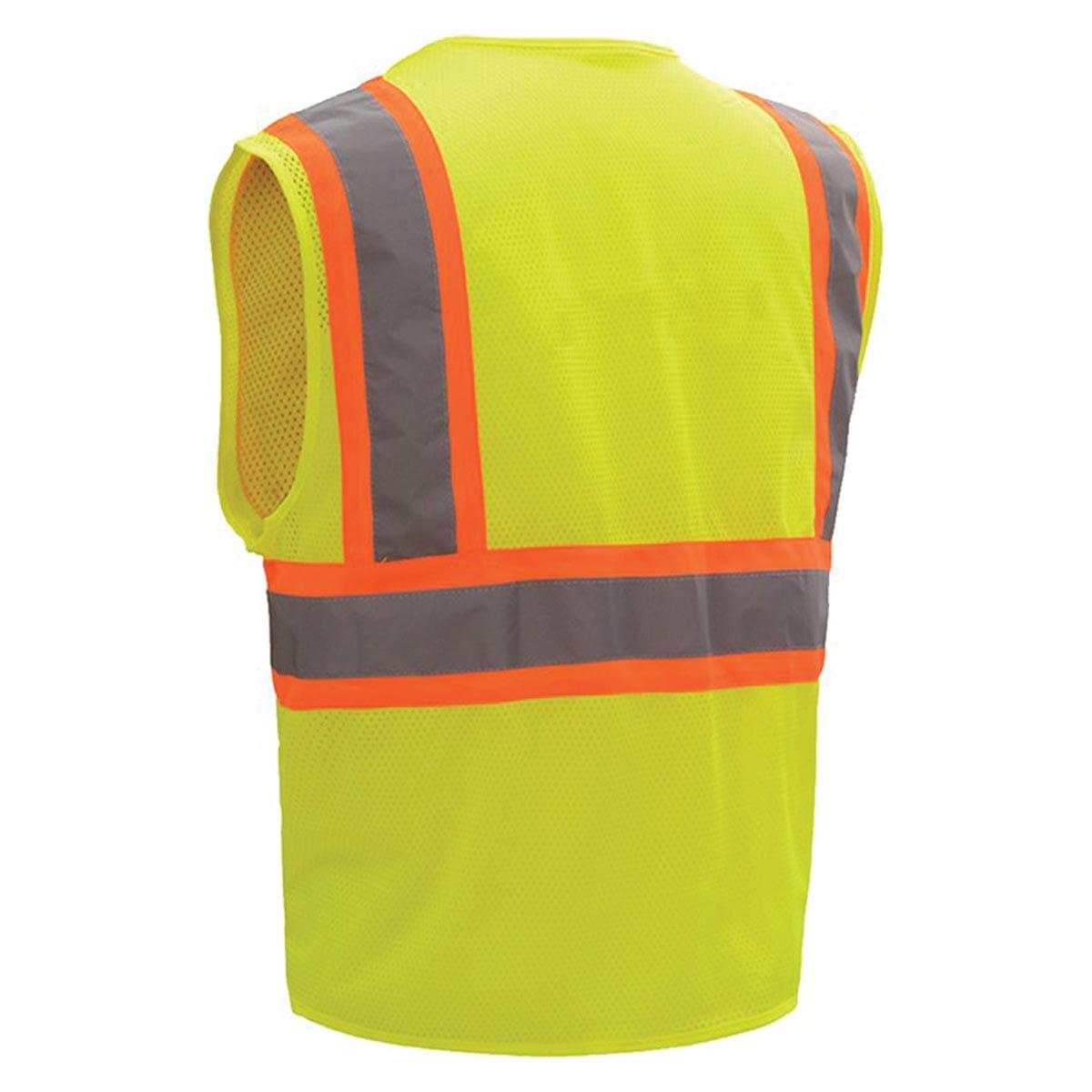 GSS Safety ANSI 2 Standard Two Tone Mesh Zipper Hi-Vis Safety Vest