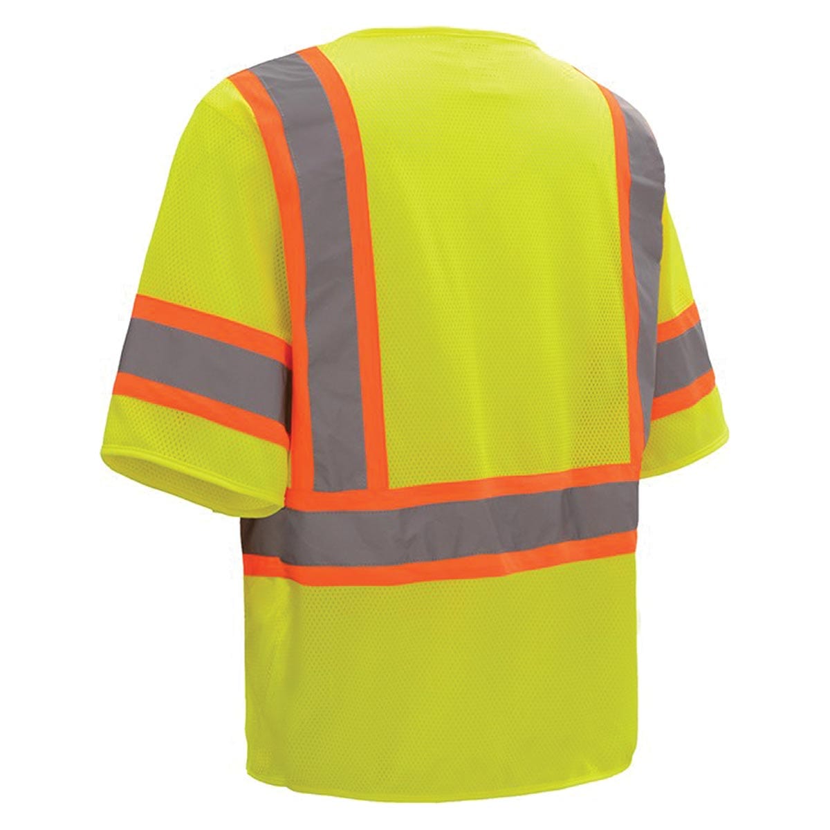 GSS Safety ANSI 3 Standard Two Tone Mesh Hi-Vis Zipper Safety Vest