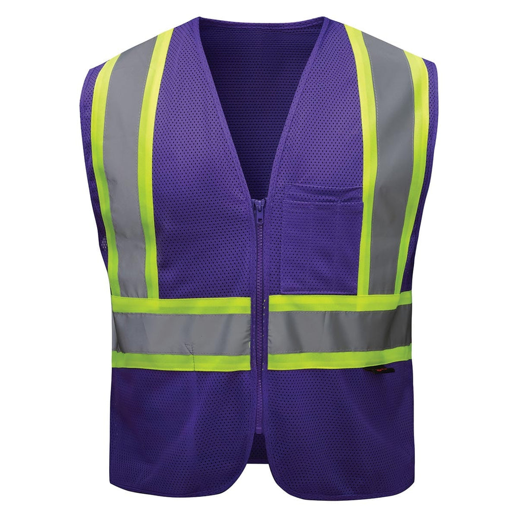 Purple GSS Safety Enhanced Visibility Multi-Color Vest