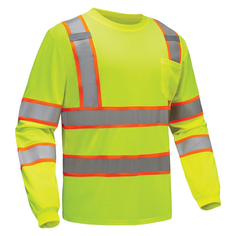 GSS Safety ANSI 3 Two Tone Long Sleeve Hi-Vis T-Shirt