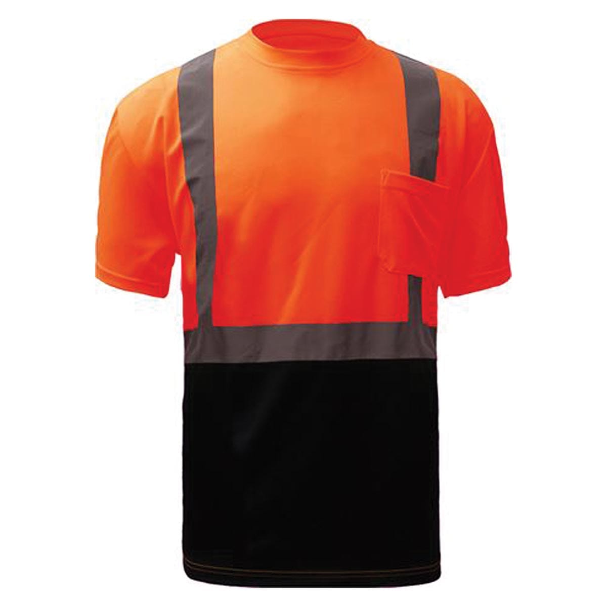 Orange GSS Safety ANSI 2 Safety Hi-Vis T-Shirt with Black Bottom