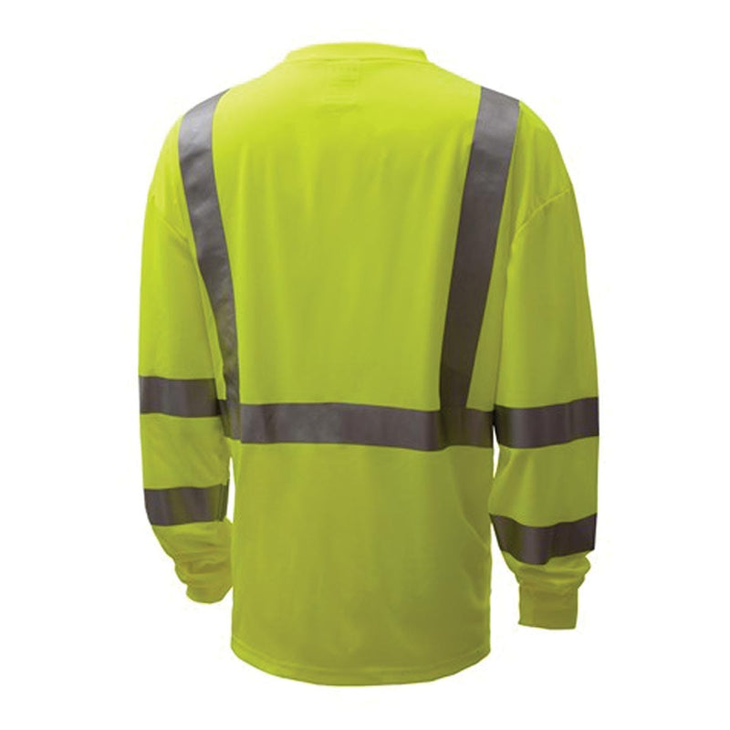 GSS Safety ANSI 3 Long Sleeve Hi-Vis T-Shirt with Black Bottom