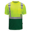 Lime GSS Safety ANSI Class 2 Short Sleeve Safety Hi-Vis T-shirt w/Forest Green Bottom Lime