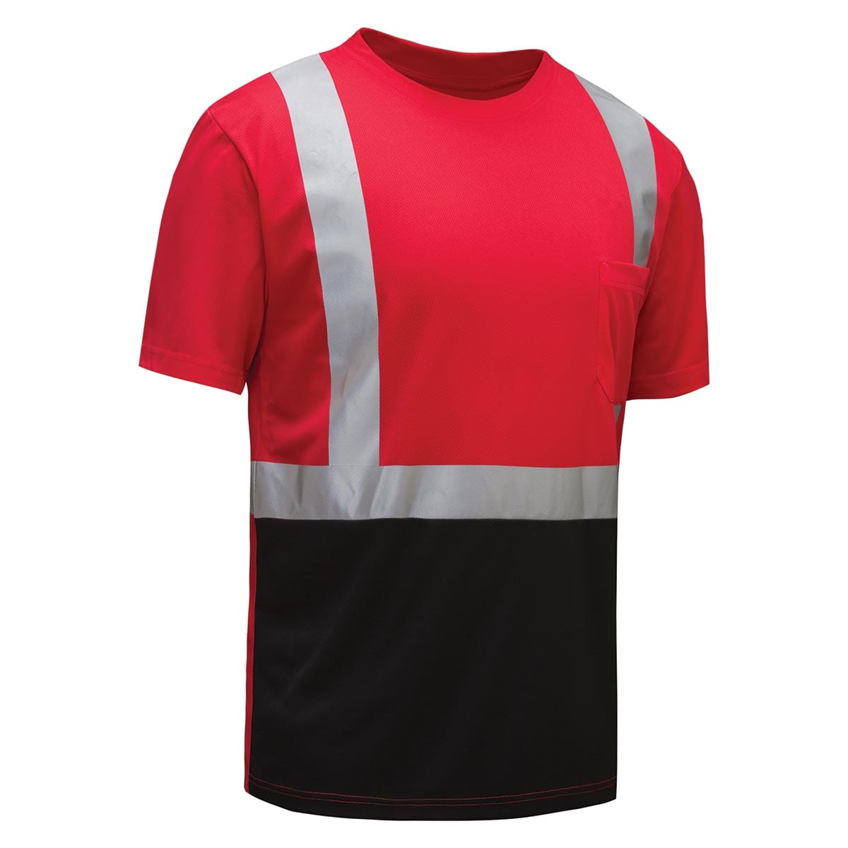 GSS Safety Short Sleeve Enhanced Visibility Shirt, Blue and Red