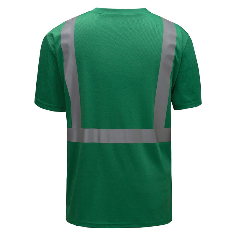 GSS Safety Short Sleeve Enhanced Visibility Shirt, Forest Green