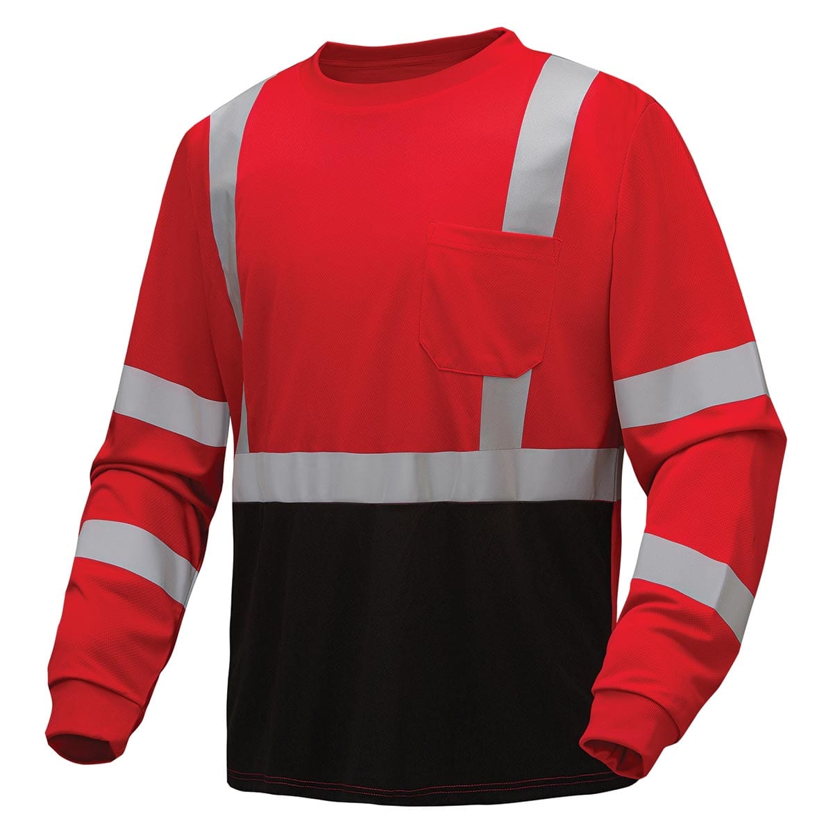 GSS Safety Non-ANSI Long Sleeve Enhanced Visibility Shirt with Reflective Tape