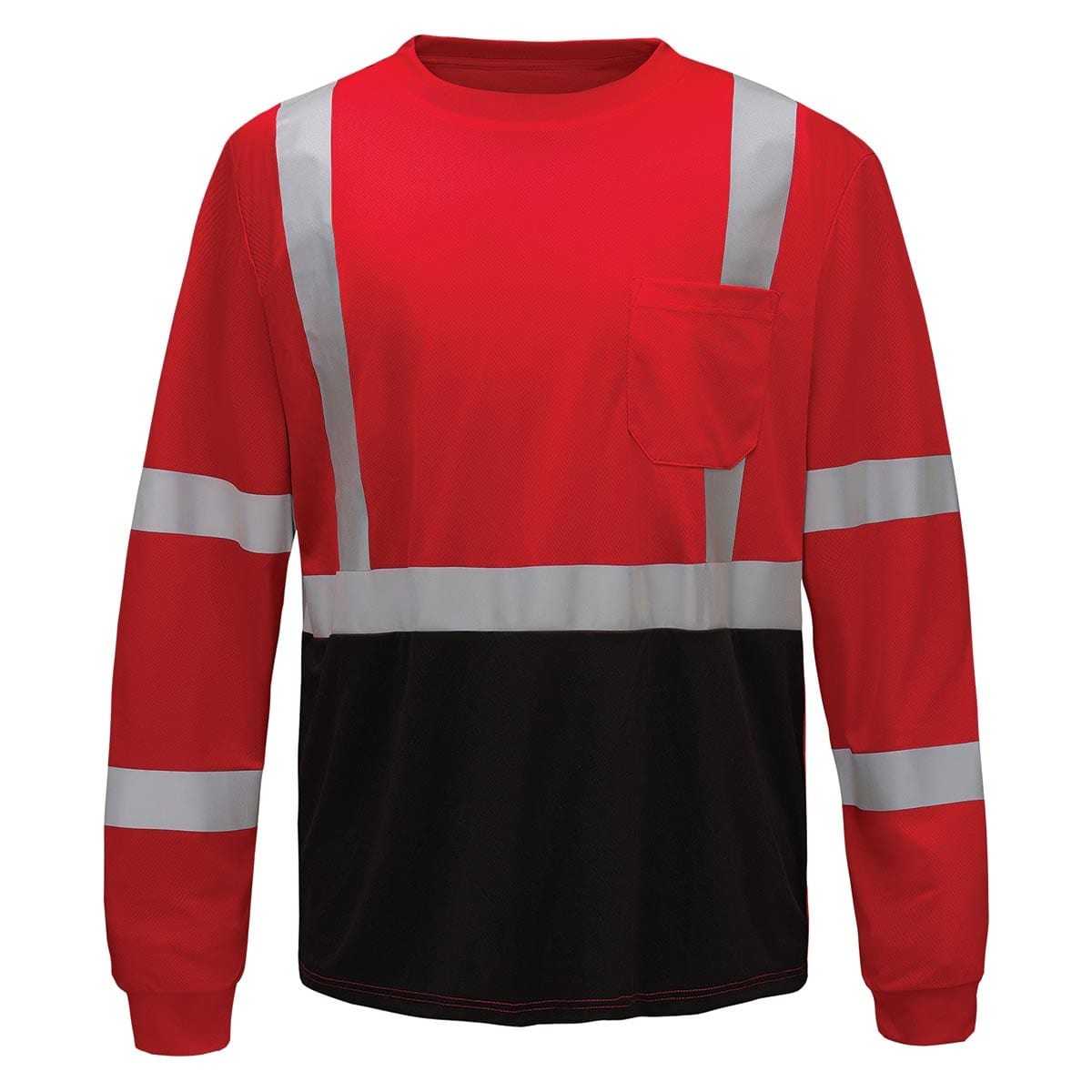 GSS Safety Non-ANSI Long Sleeve Enhanced Visibility Shirt with Reflective Tape