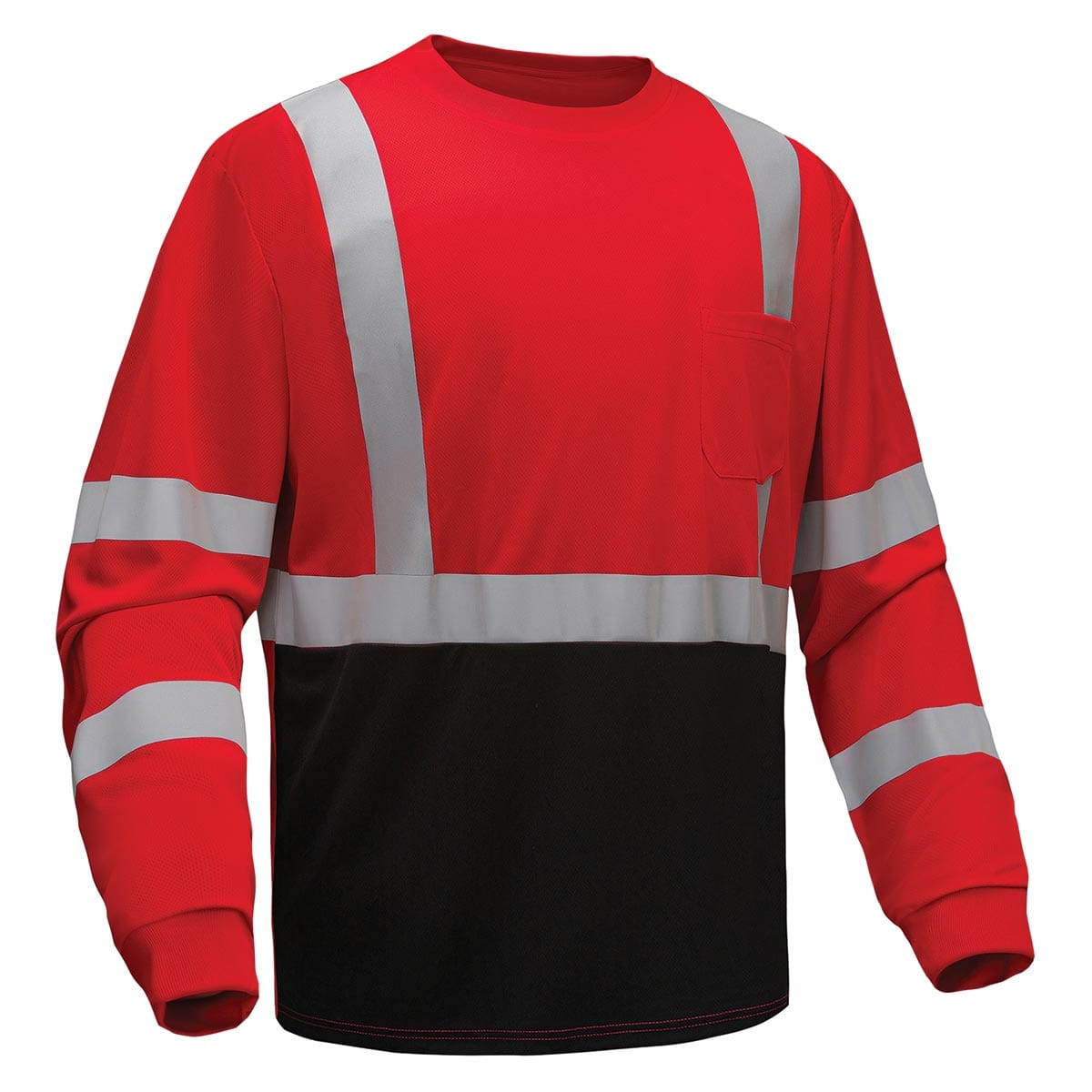 GSS Safety Non-ANSI Long Sleeve Enhanced Visibility Shirt with Reflective Tape