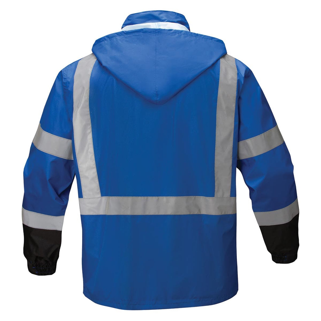 GSS Safety Non-ANSI Multi Color Premium Hooded Enhanced Visibility Rain Coat
