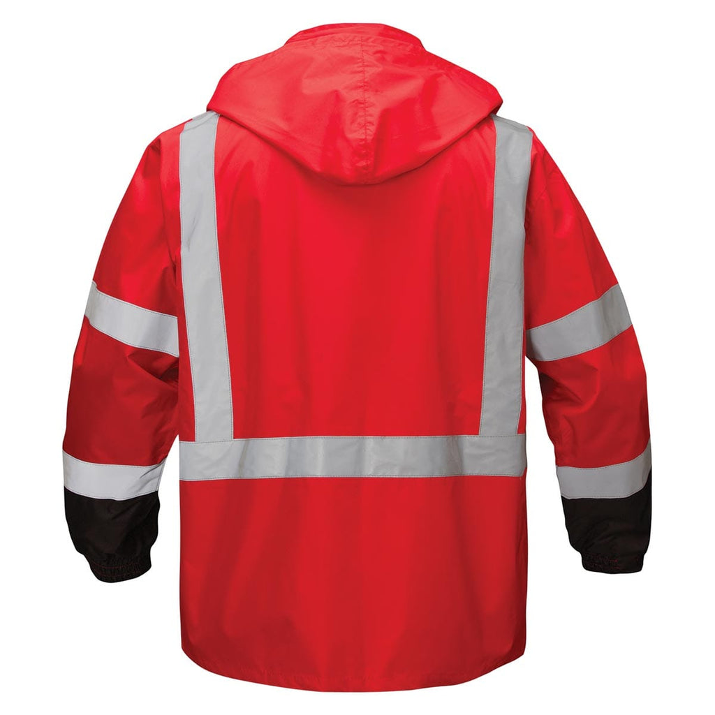 GSS Safety Non-ANSI Multi Color Premium Hooded Enhanced Visibility Rain Coat