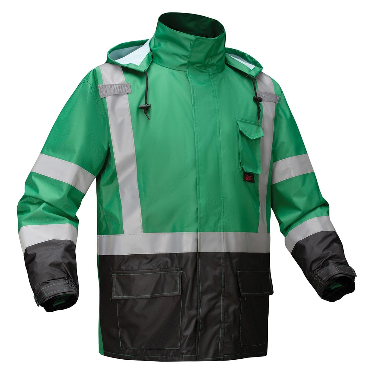 GSS Safety Enhanced Visibility Premium Hooded Rain Coat