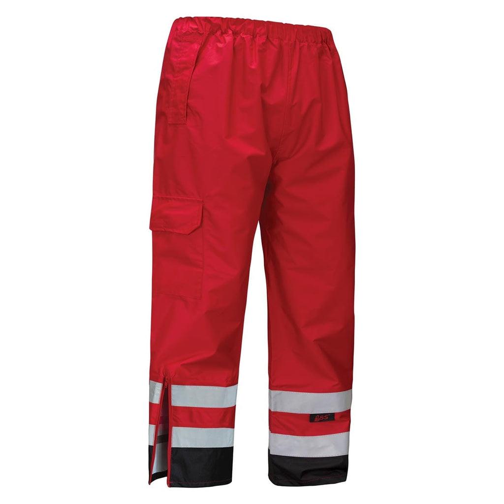 GSS Safety Non-ANSI Multi Color Enhanced Visibility Premium Rain Pants w/Black Bottom