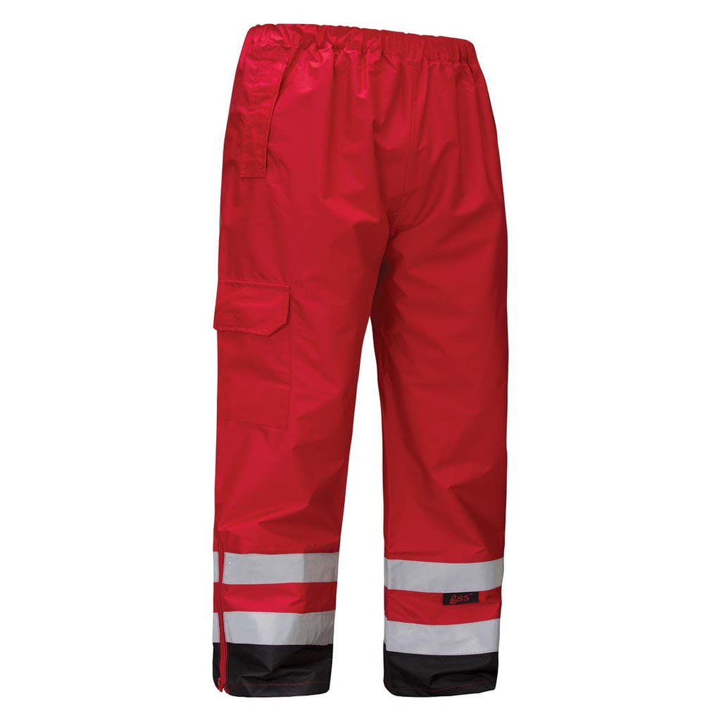 GSS Safety Non-ANSI Multi Color Enhanced Visibility Premium Rain Pants w/Black Bottom