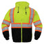 Lime GSS Safety ANSI 3 Two-Tone Hi-Vis Zip-Front Sweatshirt