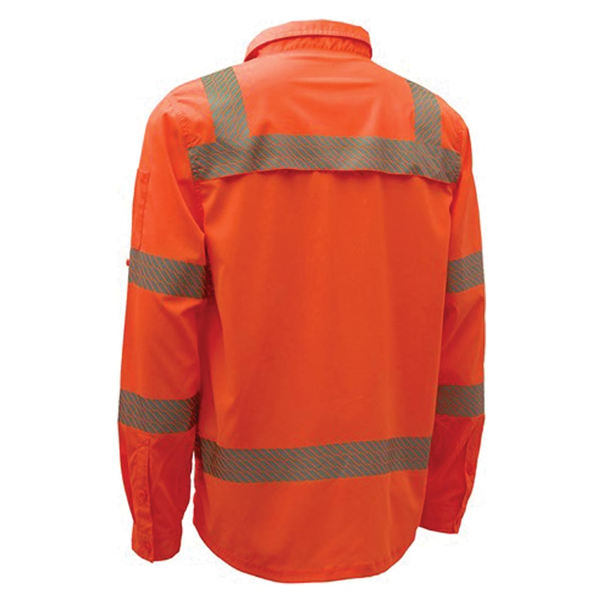 Bright Orange GSS Safety ANSI 3 Lightweight Ripstop Hi-Vis Button Down Shirt