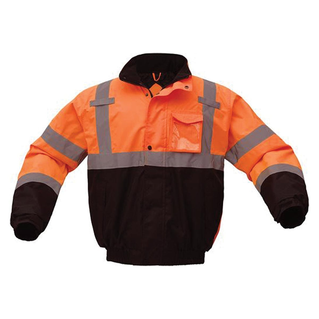 Lime GSS Safety ANSI 3 Waterproof Quilt-Lined Hi-Vis Bomber Jacket