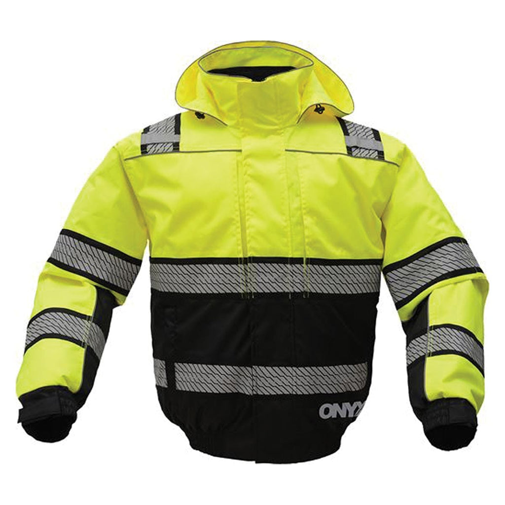 Lime GSS Safety ANSI 3 ONYX 3-N-1 Hi-Vis Winter Bomber Jacket