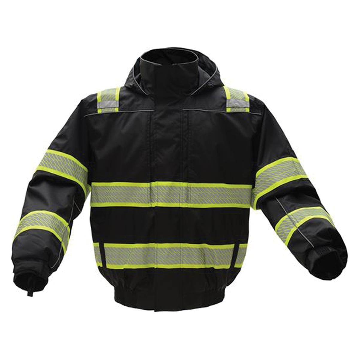 Black GSS Safety Non-ANSI ONYX 3-N-1 Enhanced Visibility Winter Bomber Jacket