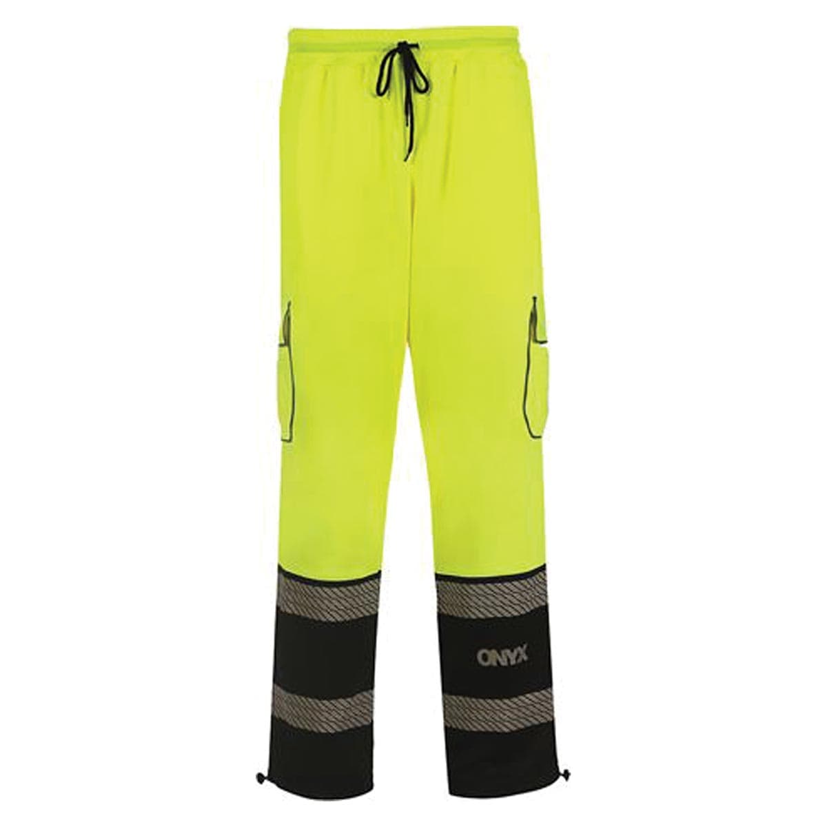 Lime GSS Safety ANSI E ONYX Fleece Hi-Vis Sweat Pants w/ Segment Tape