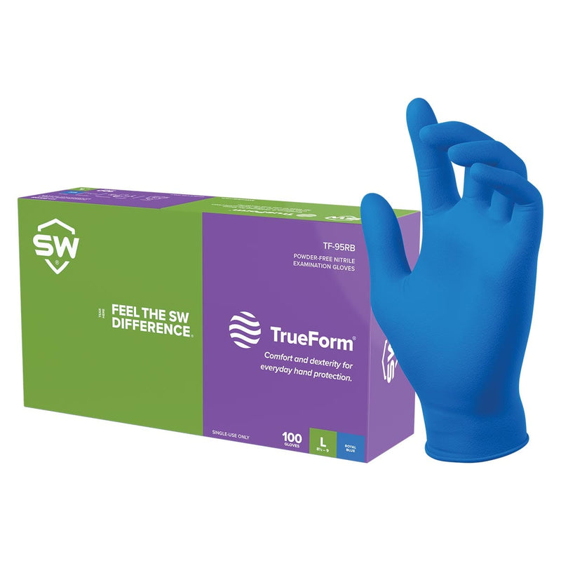 SW Safety TrueForm TF-95RB 3.1-mil Biodegradable Nitrile Gloves, 100pk