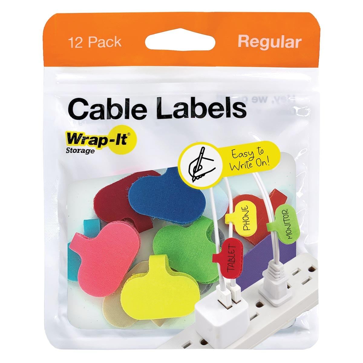 Wrap-It Storage Cable Labels - Small (12-Pack)