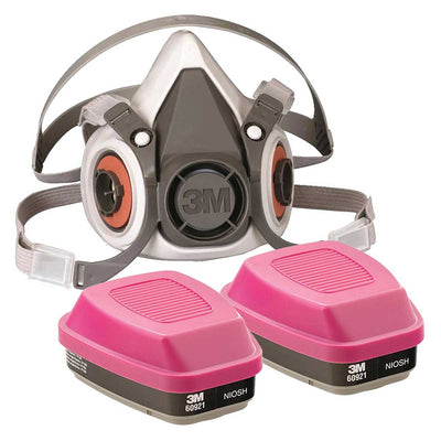 3M Half Mask Respirator Kit with OV/P100 Filter Cartridges - Small