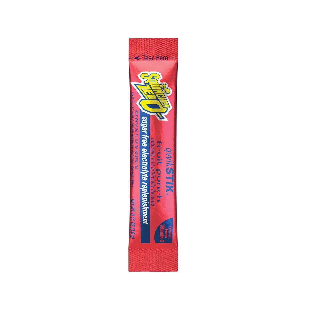 Fruit Punch Sqwincher Qwik Stik ZERO Sugar Sport Drink Mix, 50ct, Yields 20 oz Each